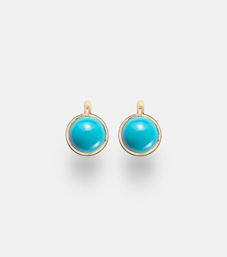 Ohrringe Blue Eye aus 14kt Gelbgold mit Türkis | Ileana Makri