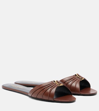 Babylone leather slides | Saint Laurent