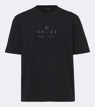 Printed cotton-blend jersey T-shirt | Gucci