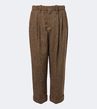 High-Rise Hose aus einem Wollgemisch | Brunello Cucinelli