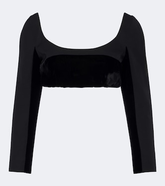 Tailleur wool and velvet crop top | Jacquemus