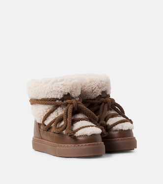 Schneestiefel Curly aus Shearling und Leder | Inuikii Kids