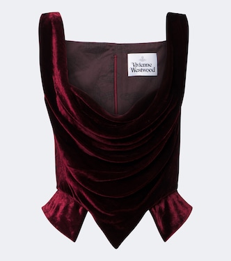Sunday draped velvet bustier top | Vivienne Westwood