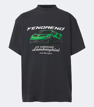 x Lamborghini printed cotton jersey T-shirt | Balenciaga