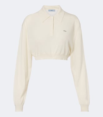 Cropped-Polopullover aus Kaschmir | Prada