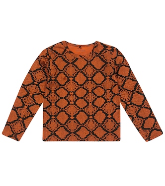 Snake-print jersey long-sleeved top | Mini Rodini