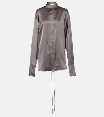 Satin wrap blouse | Peter Do