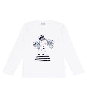 Printed cotton jersey top | Il Gufo