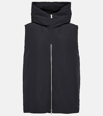 Oversized hooded down vest  | Jil Sander