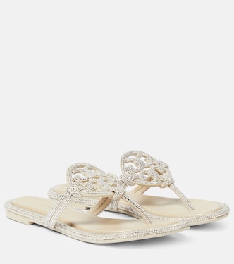 Miller crystal-embellished thong sandals | Tory Burch