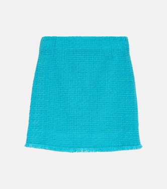 Fringed wool-blend tweed miniskirt | Dolce&Gabbana