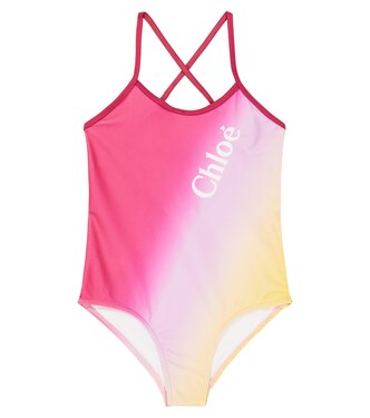 Logo tie-dye swimsuit  | Chloé Kids