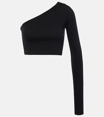One-shoulder cotton crop top | Rick Owens