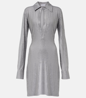 Hemdblusenkleid aus Jersey mit Kristallen | The Attico