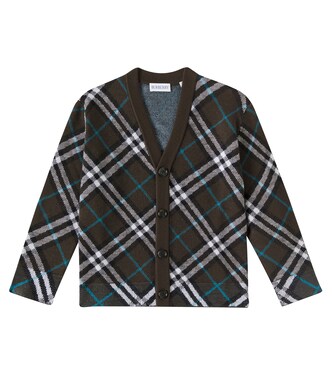 Checked wool cardigan | Burberry Kids
