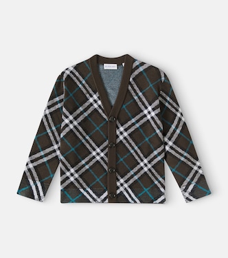 Checked wool cardigan | Burberry Kids