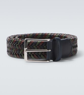 Woven leather belt | Rubinacci