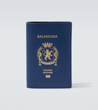 Printed leather passport holder | Balenciaga
