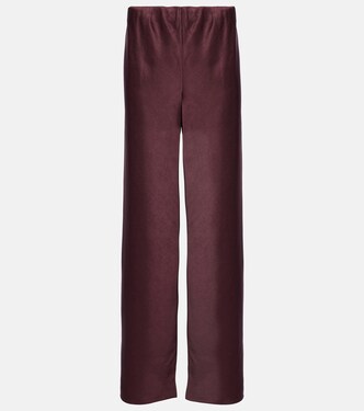 Pantalon ample à taille haute en satin | Vince