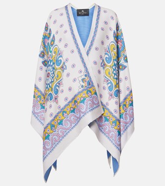 Paisley wool-blend cape | Etro