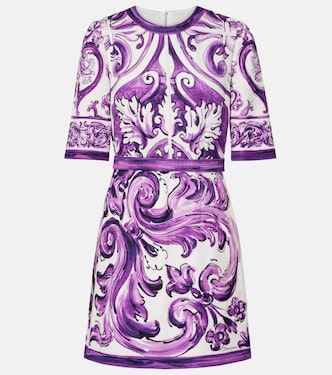 Majolica cotton-blend minidress | Dolce&Gabbana