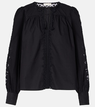 Kady lace-trimmed cotton blouse | Ulla Johnson