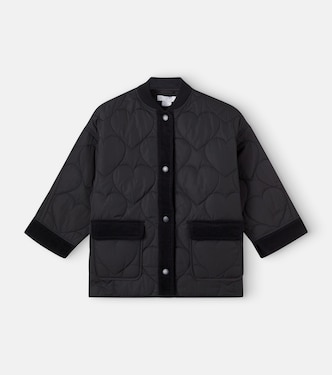Velvet-trimmed quilted jacket | Stella McCartney Kids