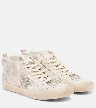 Mid Star embellished suede high-top sneakers | Golden Goose