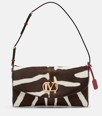 DeVain zebra-print calf hair shoulder bag | Valentino Garavani