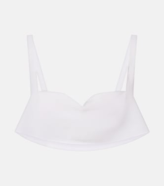 Silk crêpe de chine bra top | Prada