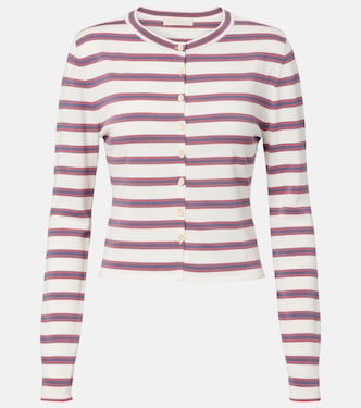 Cinta striped cotton-blend cardigan | Faithfull
