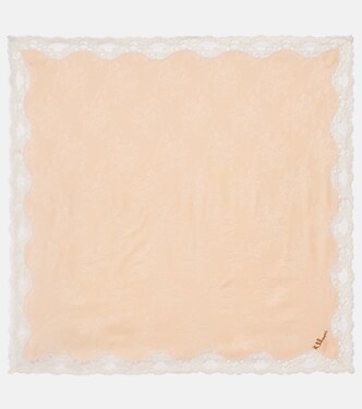 Verziertes Tuch aus Seiden-Jacquard mit Spitze | Chloé