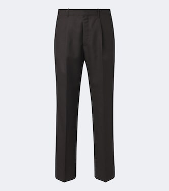 Virgin wool straight pants | Slowear
