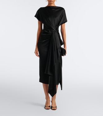roksanda black dress Designer | Zoa crafted from black double 2025 NH JUL 4TH SHOP AKIRA Sweet Talker Cape Color:Slate Brown/Blk Lace