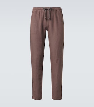 Linen straight pants | Fedeli