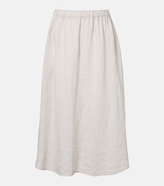 Virginia linen midi skirt  | Velvet