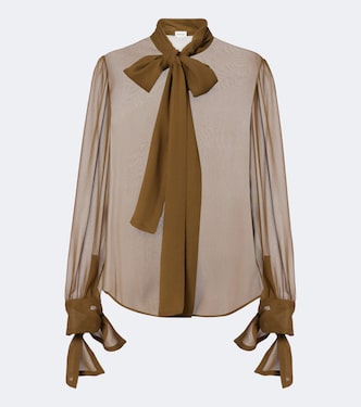 Schluppenbluse aus Seide | Saint Laurent