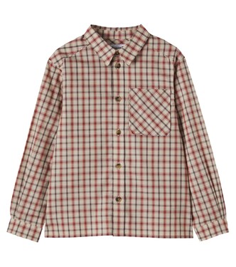 Marceau checked cotton poplin shirt | Bonpoint