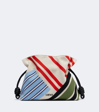 Flamenco Medium embroidered canvas clutch | Loewe