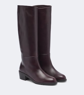 Botas altas Sellier de piel | Aquazzura