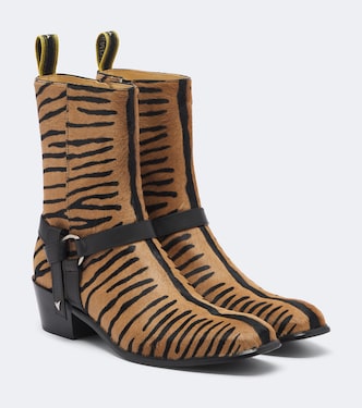 Printed calf hair mid-calf boots | Fendi