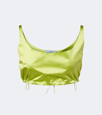 Silk duchesse crop top | Prada