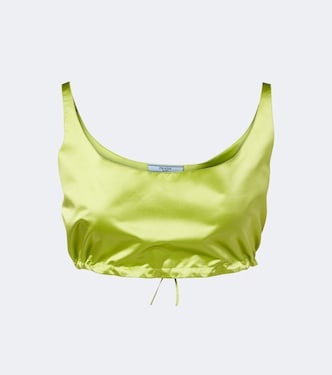 Silk duchesse crop top | Prada