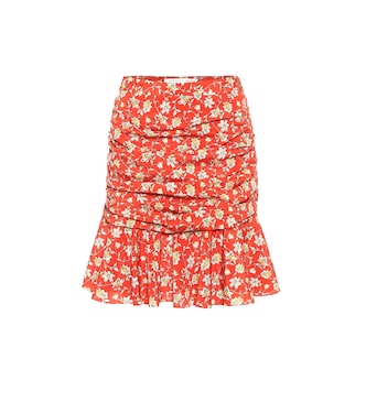Minifalda Taras de seda floral | Veronica Beard