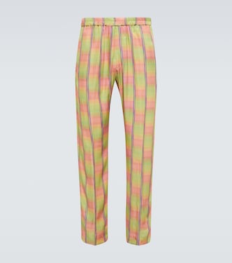 Checked straight pants | Dries Van Noten