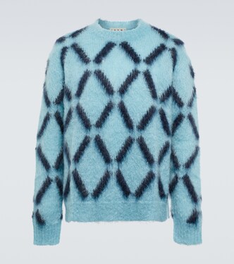 Pull intarsia en mohair mélangé | Marni