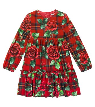 Floral tartan dress | Dolce&Gabbana Kids