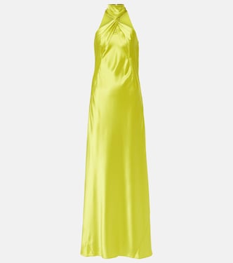 Robe longue Portico en satin | Galvan