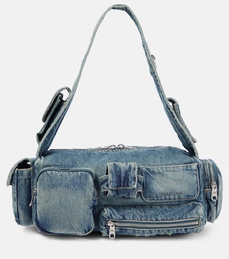 Borsa a spalla Superbusy Small in denim | Balenciaga