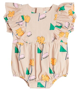 Baby Orange Flower cotton bodysuit | Jellymallow